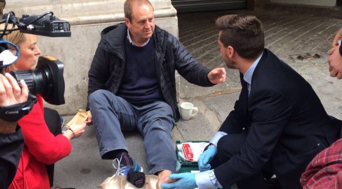 Corbyn Car puts BBC Cameraman on the Back Foot
